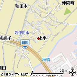 愛知県岡崎市細川町上平41周辺の地図