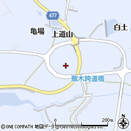愛知県豊田市下山田代町（上道山）周辺の地図