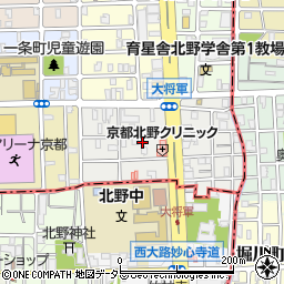 京都府京都市北区大将軍東鷹司町91周辺の地図