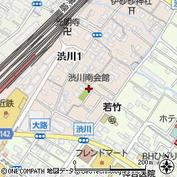 渋川南会館周辺の地図