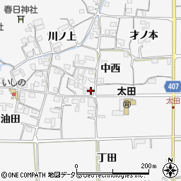 京都府亀岡市稗田野町太田中西23周辺の地図