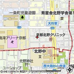 京都府京都市北区大将軍東鷹司町25周辺の地図