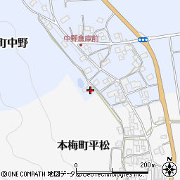 京都府亀岡市本梅町中野上垣内周辺の地図