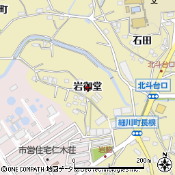 愛知県岡崎市細川町岩御堂周辺の地図