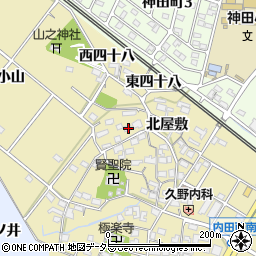 愛知県大府市北崎町北屋敷92周辺の地図