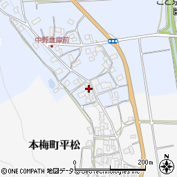 京都府亀岡市本梅町中野上林周辺の地図