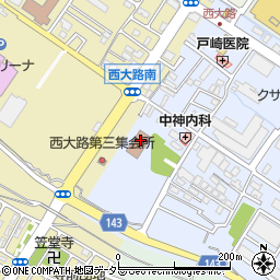 草津警察署周辺の地図