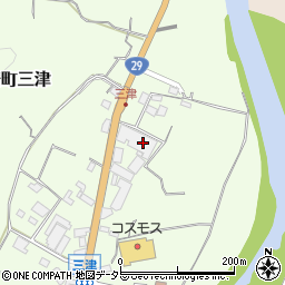 兵庫県宍粟市山崎町三津174周辺の地図