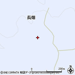 愛知県豊田市下山田代町長畑周辺の地図