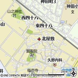 愛知県大府市北崎町北屋敷86周辺の地図