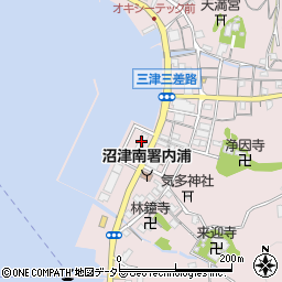 内浦漁協周辺の地図