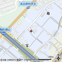 愛知県豊田市生駒町宝周辺の地図