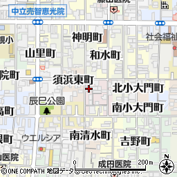 京都府京都市上京区東堀町周辺の地図