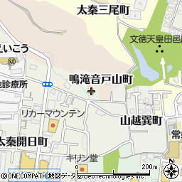 京都府京都市右京区山越東町16周辺の地図