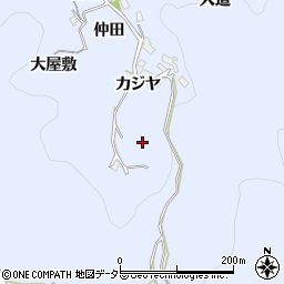 愛知県豊田市下山田代町カジヤ周辺の地図