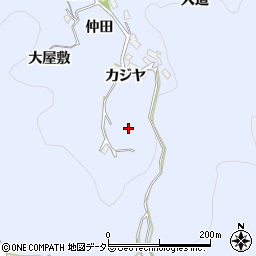 愛知県豊田市下山田代町（カジヤ）周辺の地図
