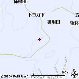 愛知県豊田市下山田代町トヨガ下周辺の地図