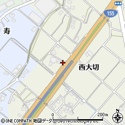 愛知県豊田市花園町西大切周辺の地図