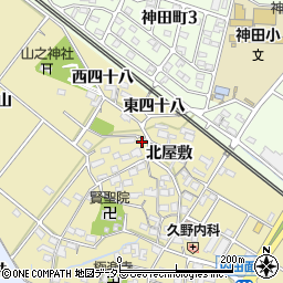 愛知県大府市北崎町北屋敷161周辺の地図