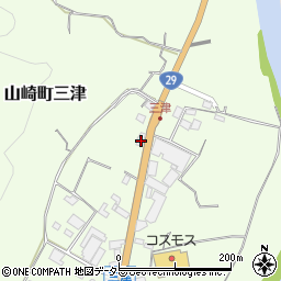 兵庫県宍粟市山崎町三津176周辺の地図