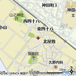愛知県大府市北崎町北屋敷88周辺の地図