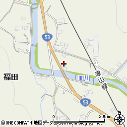 岡山県津山市福田86周辺の地図