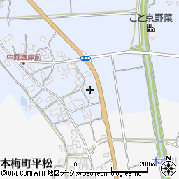 京都府亀岡市本梅町中野番頭林周辺の地図