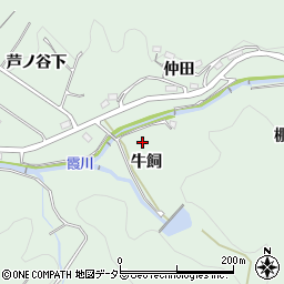 愛知県岡崎市奥殿町牛飼周辺の地図