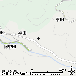 愛知県岡崎市渡通津町（平田）周辺の地図