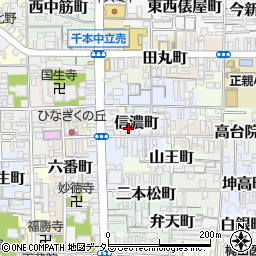 京都府京都市上京区信濃町周辺の地図