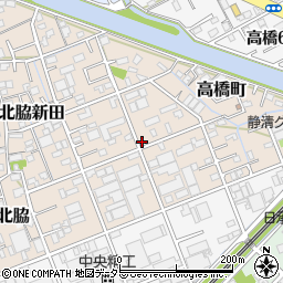 静岡県静岡市清水区北脇新田219周辺の地図