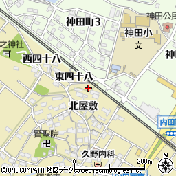 愛知県大府市北崎町北屋敷174周辺の地図