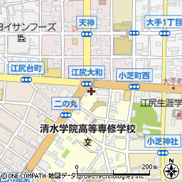 静岡県静岡市清水区二の丸町2-22周辺の地図