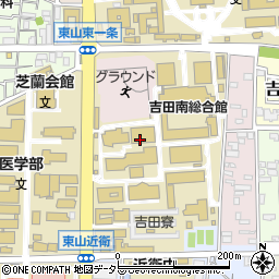 京都府京都市左京区吉田二本松町周辺の地図
