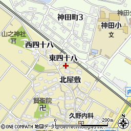 愛知県大府市北崎町北屋敷170周辺の地図