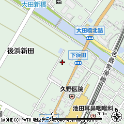 愛知県東海市大田町（後浜新田）周辺の地図