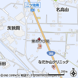 愛知県大府市横根町名高山140周辺の地図
