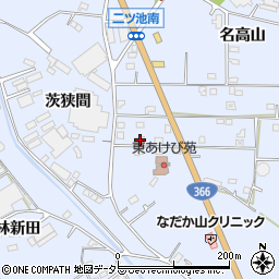 愛知県大府市横根町名高山142周辺の地図