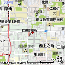 かみや 北野白梅町周辺の地図