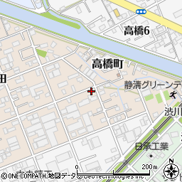 静岡県静岡市清水区北脇新田284周辺の地図