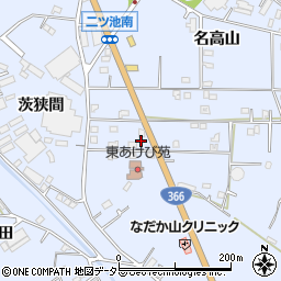 愛知県大府市横根町名高山139周辺の地図