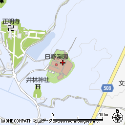 日野渓園周辺の地図