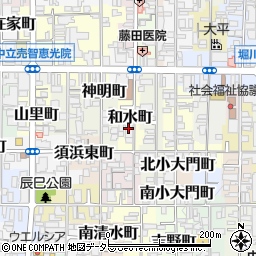 和泉町通上長者町上るの京町家周辺の地図