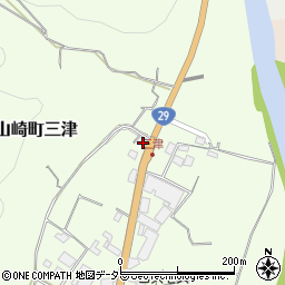 兵庫県宍粟市山崎町三津493周辺の地図