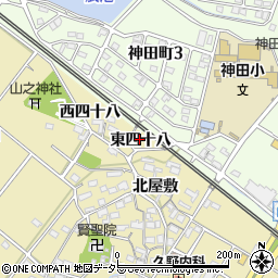 愛知県大府市北崎町東四十八周辺の地図