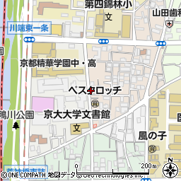 リパーク京都吉田中阿達町駐車場周辺の地図