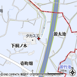愛知県東海市荒尾町下桐ノ木周辺の地図
