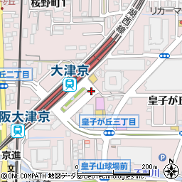 大津京駅周辺の地図