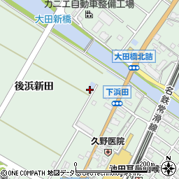愛知県東海市大田町後浜新田31周辺の地図