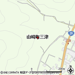 兵庫県宍粟市山崎町三津周辺の地図